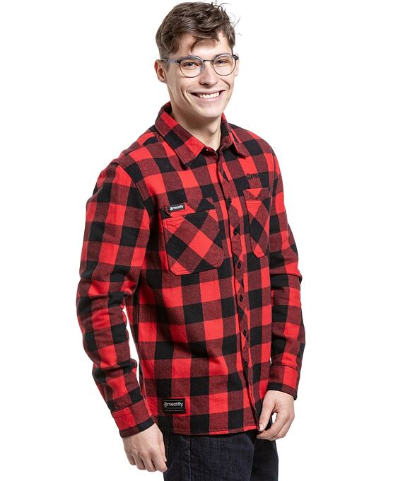 Pánska košeľa Meatfly Hunt 2.0 Premium, Red