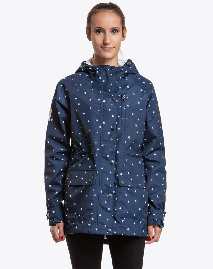 Dámska street bunda Meatfly Xita Windbreaker, F - Navy Birds