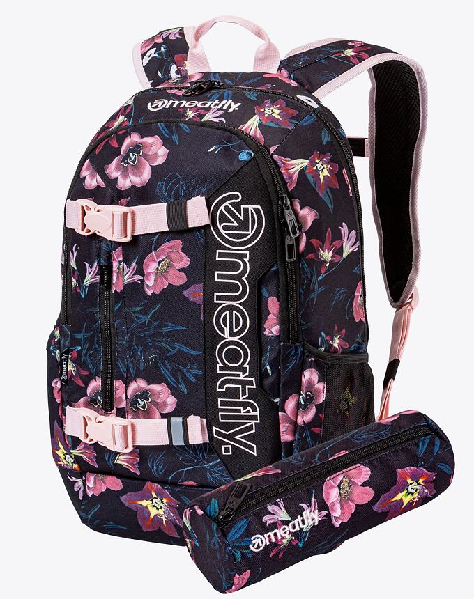 Batoh Meatfly Basejumper, Hibiscus Black, 22 L + Peračník ZADARMO