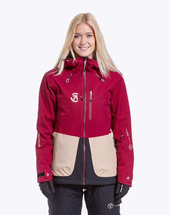 Dámska SNB & SKI bunda Meatfly Gaia, Beet Red