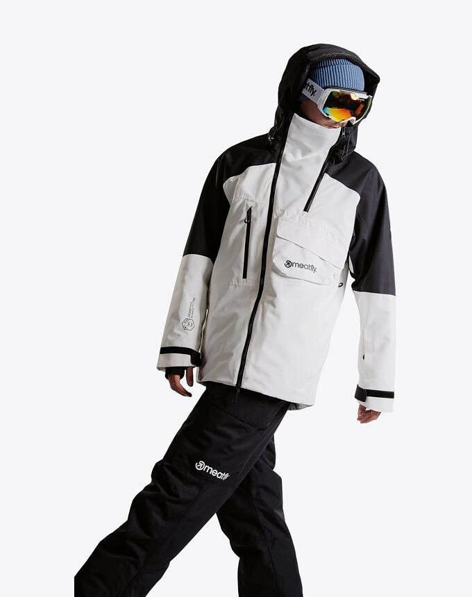 Unisex SNB & SKI bunda Meatfly Blake, Clouds White