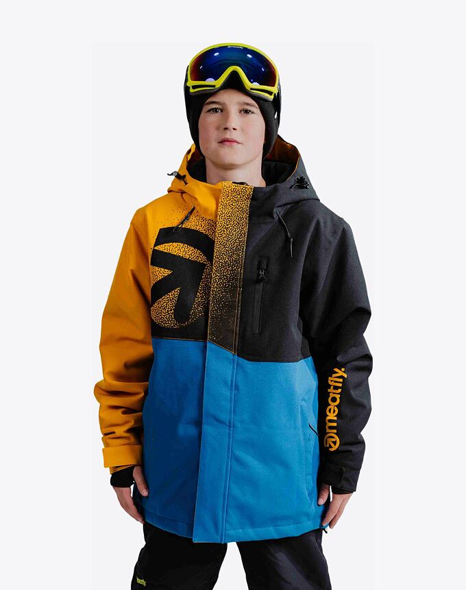 Detská SNB & SKI bunda Meatfly Bangito, Sunflower/Blue