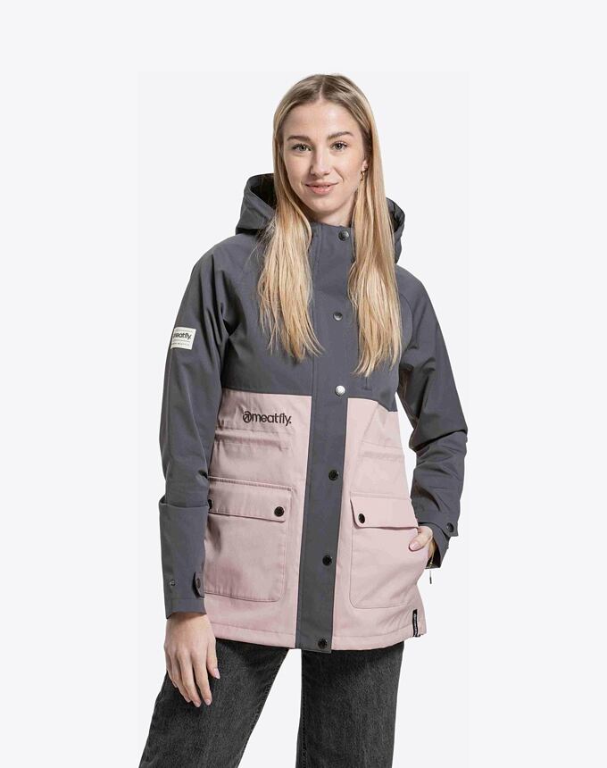 Dámska street bunda Meatfly Xita, Grey/Maue