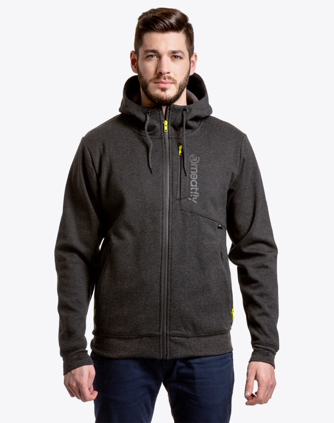 Pánska technická mikina Meatfly Lightyear 2, A - Heather Black
