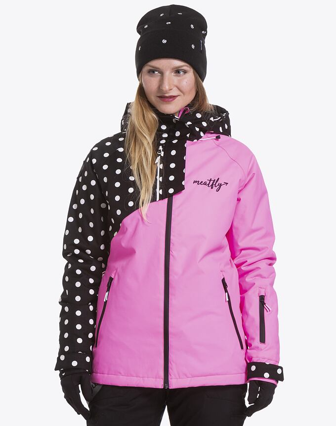 SNB & SKI bunda Meatfly Deborah 2, Pink Killer, White Dot