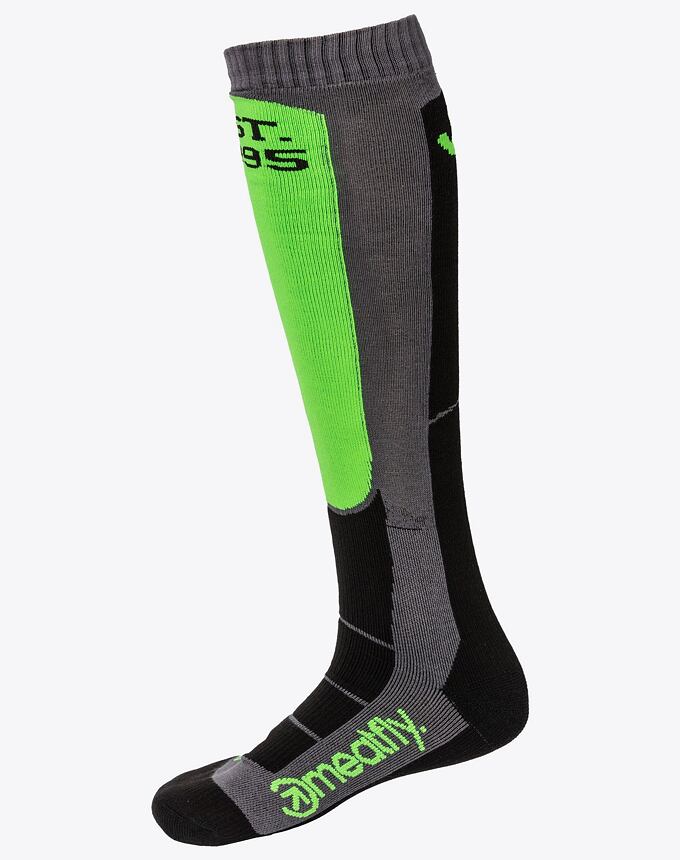 SNB & SKI ponožky Meatfly Leeway, Safety Green/Grey