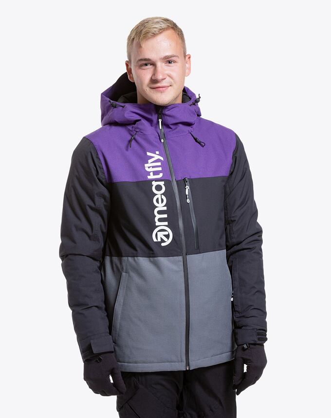 Pánska SNB & SKI bunda Meatfly Manifold, Petunia/Dark Grey