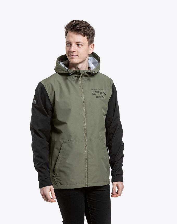 Pánska street bunda Meatfly Finn, Olive/Black