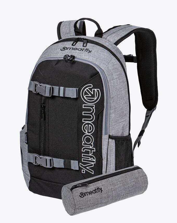 Batoh Meatfly Basejumper, Grey Heather / Black, 22 L