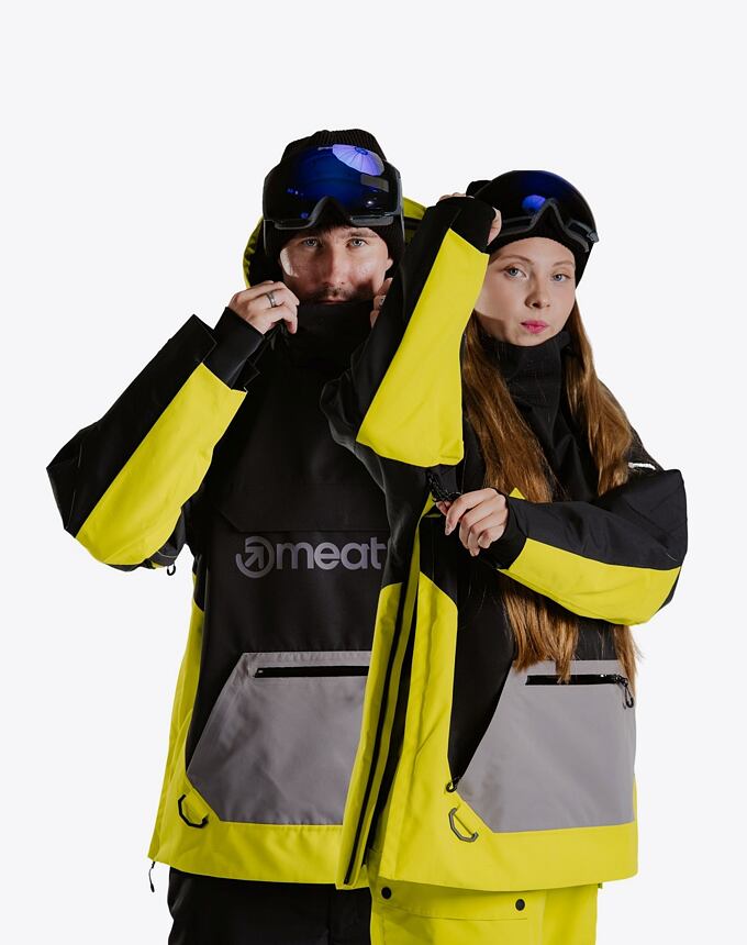 Unisex SNB & SKI bunda Meatfly Maddie, Grey lime