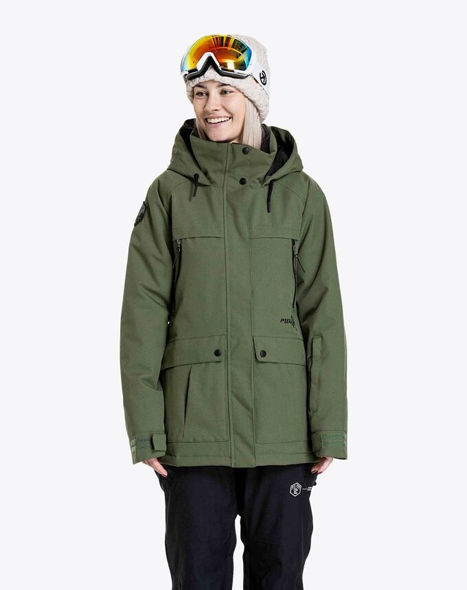 Dámska SNB & SKI bunda Meatfly Terra, Bronze Green