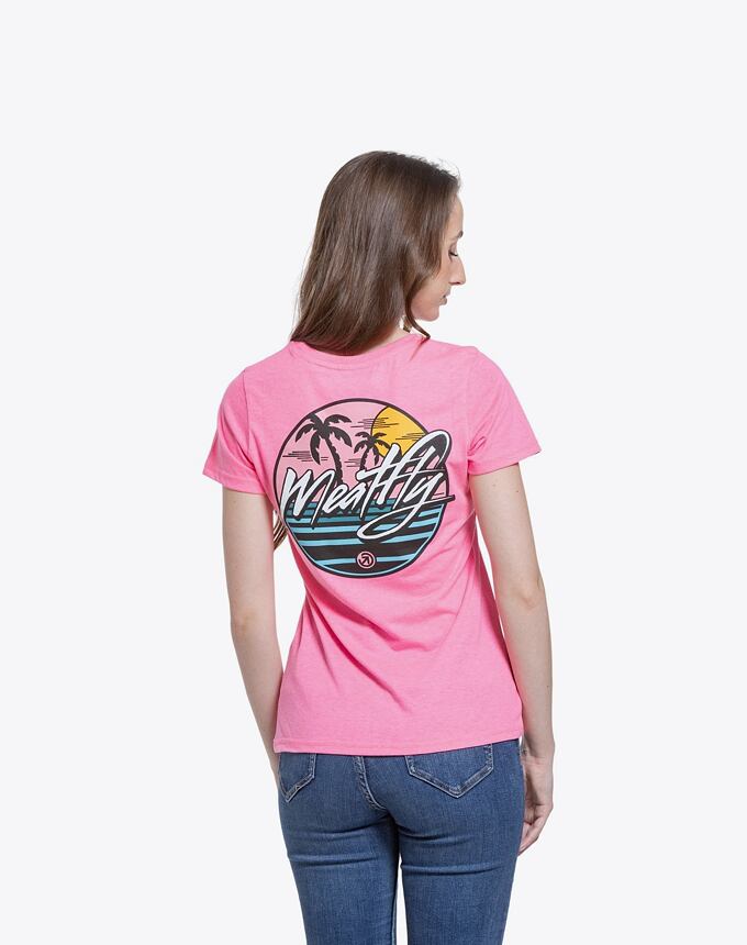 Dámske tričko Meatfly Shori, Neon Pink