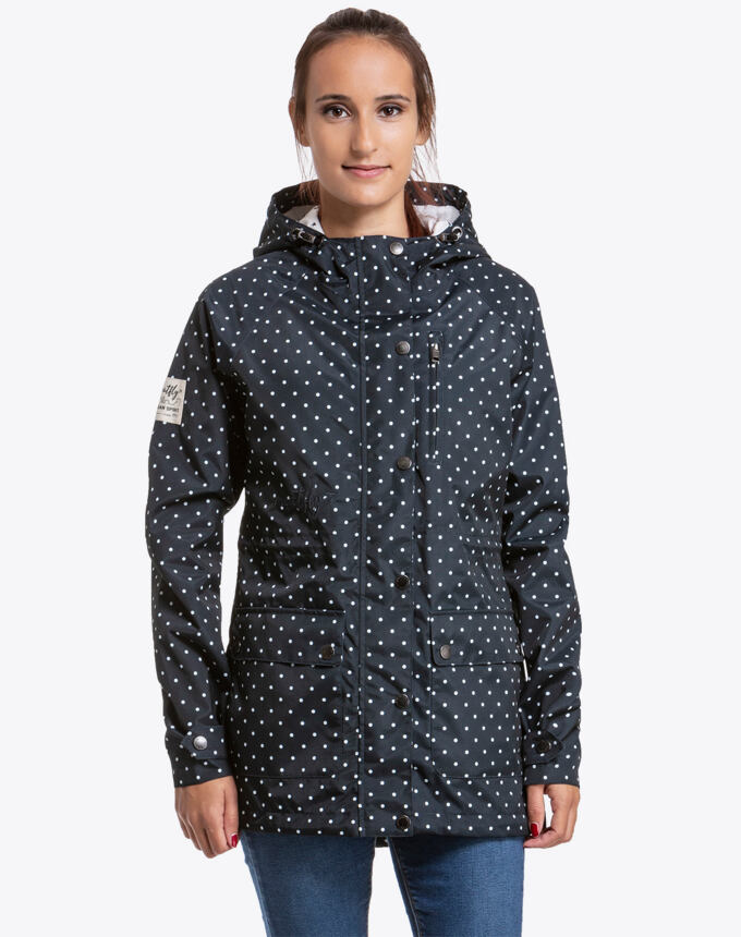 Dámska street bunda Meatfly Xita Windbreaker, E - Black Dot