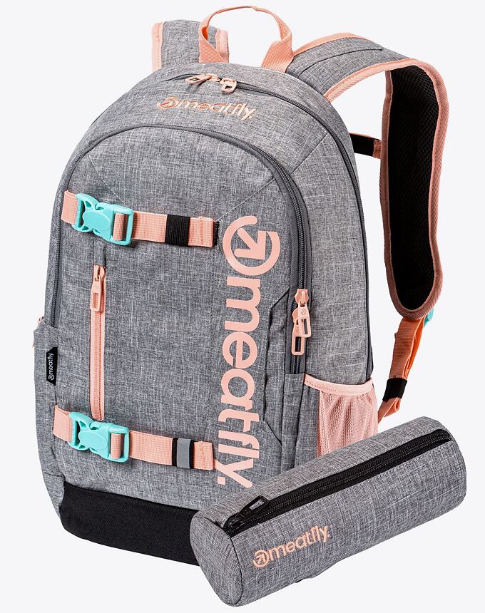 Batoh Meatfly Basejumper, Pink/Grey Heather, 22 L + Peračník ZADARMO