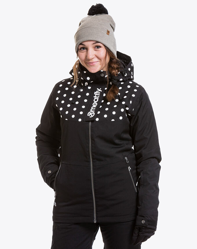 Dámska bunda SNB & SKI Meatfly Kirsten Premium, Black Dot/Black