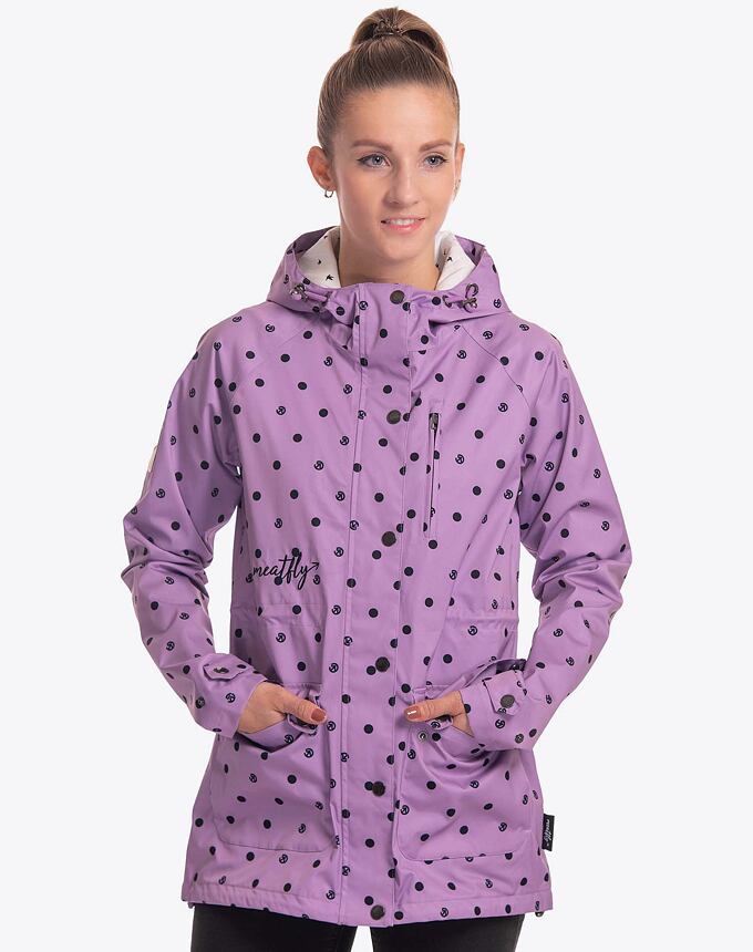 Dámska street bunda Meatfly Xita, Purple Dots