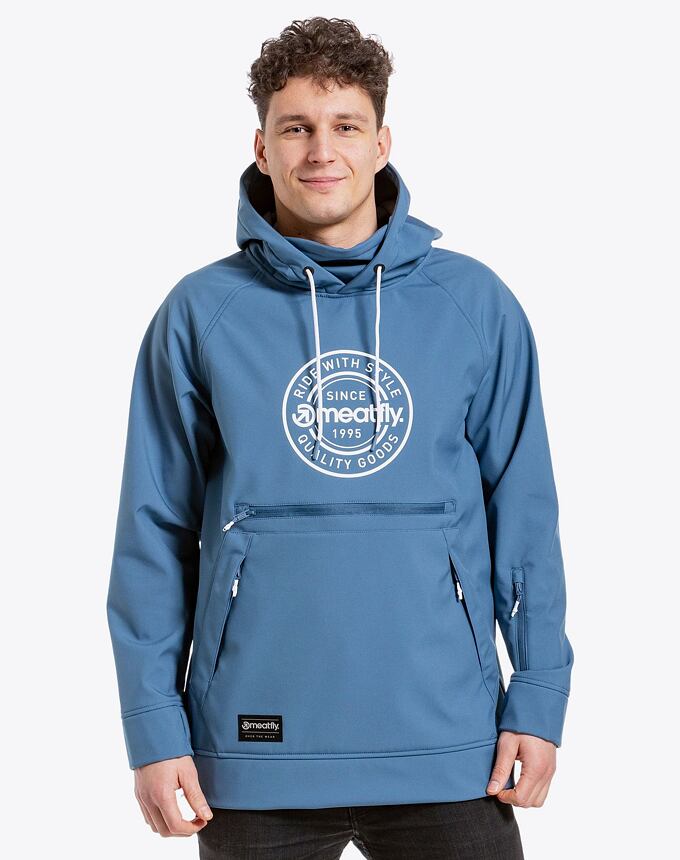 Pánska softshell bunda Meatfly Jax, Slate Blue