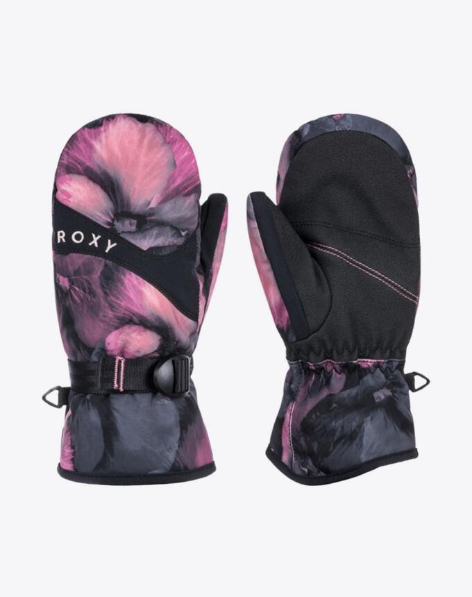 Dámske zimné rukavice Roxy Jetty Girl Mitt, True Black Pansy Pansy Rg