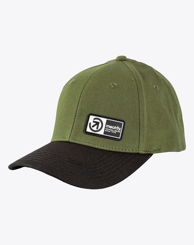 Šiltovka Meatfly Wayne Flexfit, Brand Olive / Black
