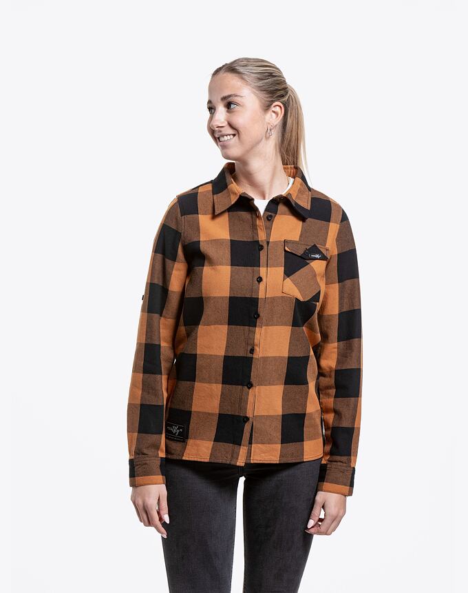 Dámska košeľa Meatfly Olivia 2.0 Premium, Caramel