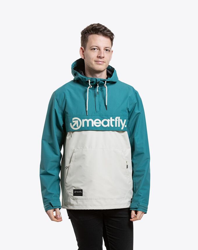 Pánska street bunda Meatfly Garen, Snake Green/Sand