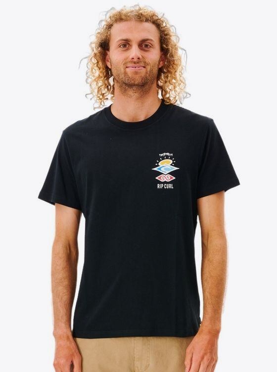 Pánske tričko Rip Curl Search Icon, Black