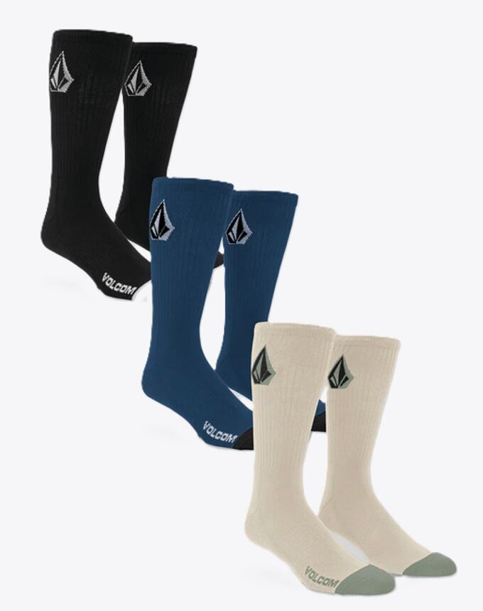 Ponožky Volcom Full Stone Mix, Pale Khaki, Triple