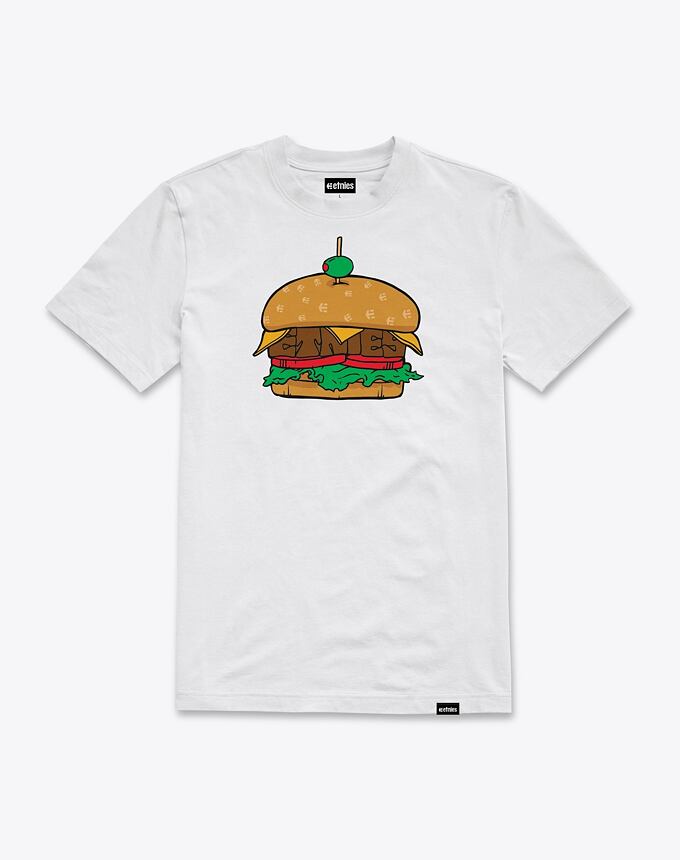 Pánske tričko Etnies Etnies Burger Tee, White