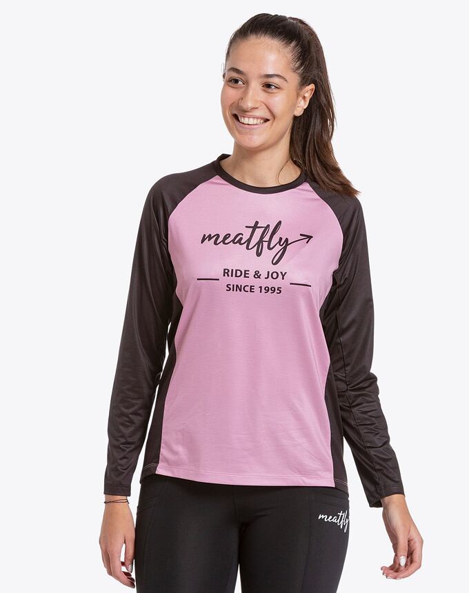 Dámsky bike dres Meatfly Leah, Dusty Rose/Black