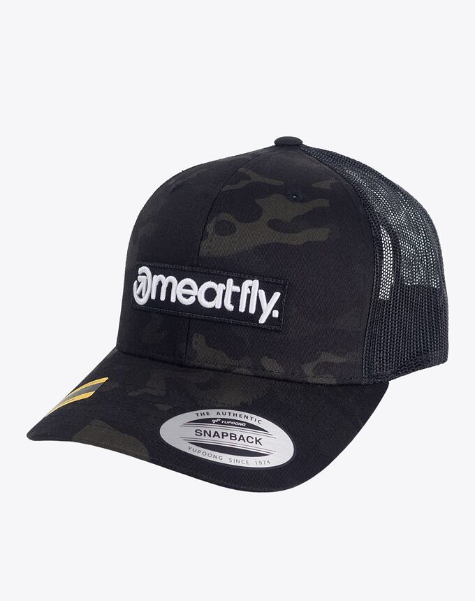 Šiltovka Meatfly MF Logo Trucker, Black Multicam