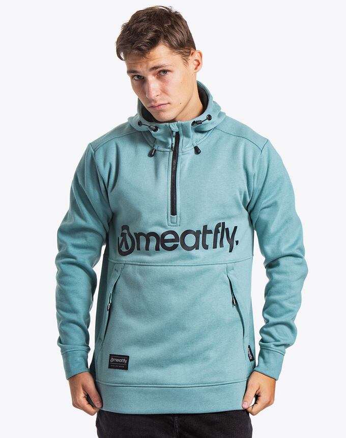 Pánska technická mikina Meatfly Tason, Dusty Mint