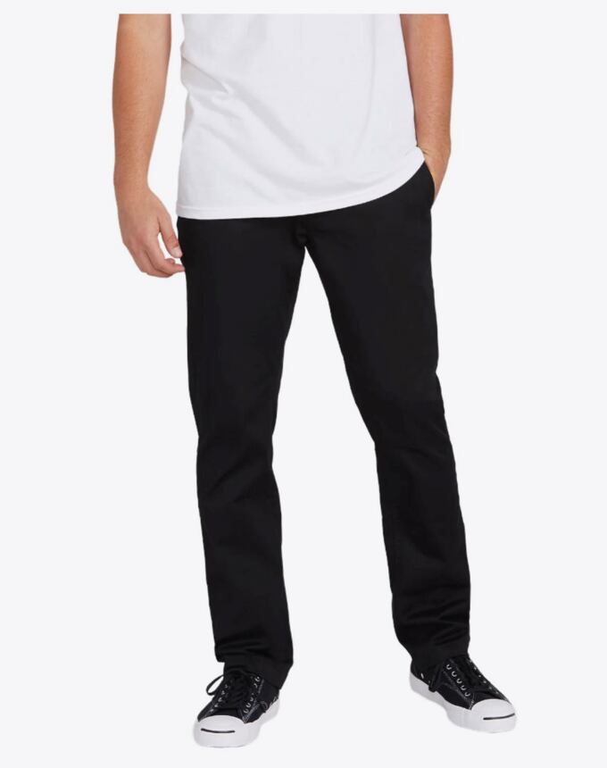Pánske nohavice Volcom Frickin Modern Stret, Black