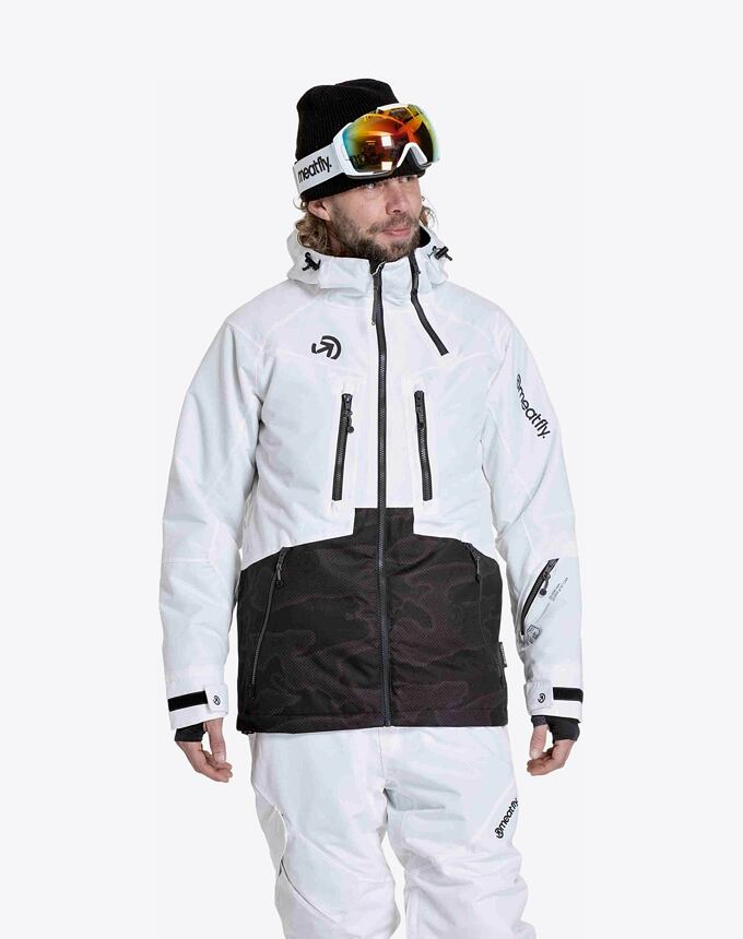 Pánska SNB & SKI bunda Meatfly Cronos, White / Morph Black
