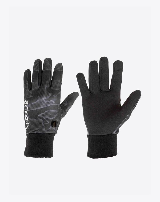 Pánske rukavice Meatfly Mens Powerstretch, Morph Black