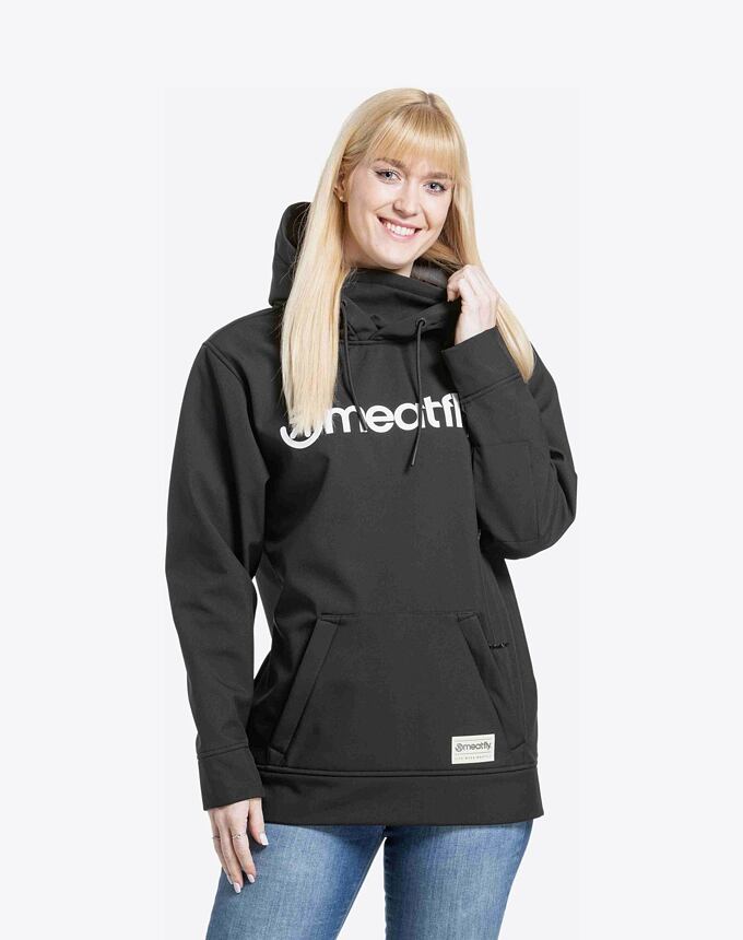 Dámska softshell bunda Meatfly Alita, Black/White