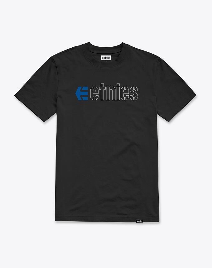 Pánske tričko Etnies Ecorp Tee, Black/Blue/White