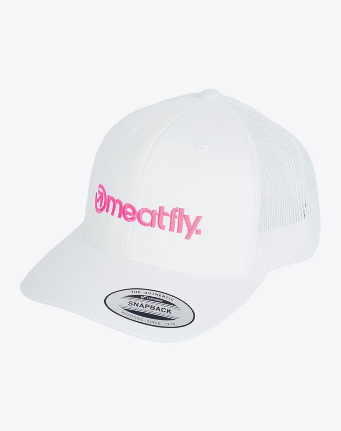 Šiltovka Meatfly Logo Trucker Yupoong, A - White