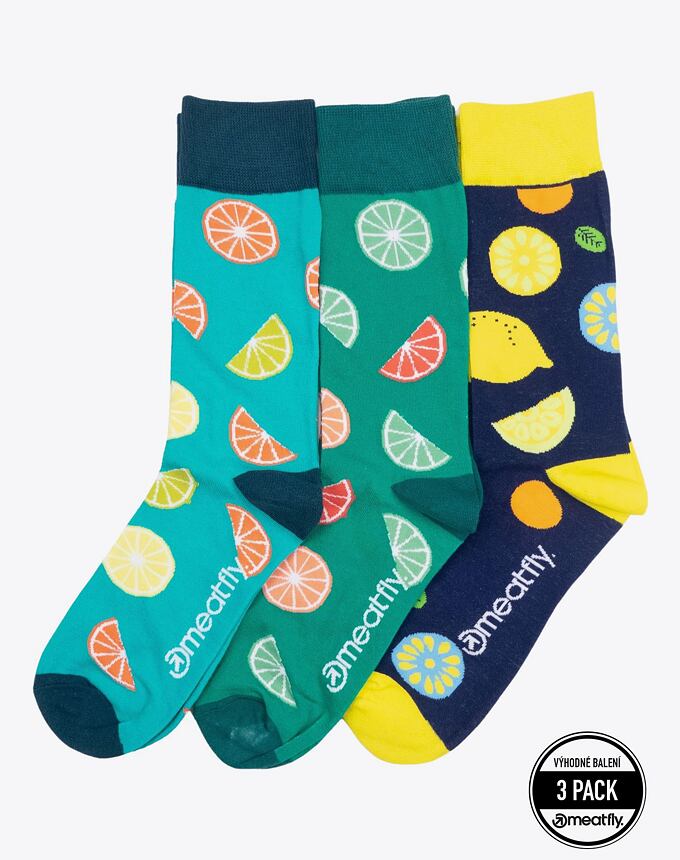 Ponožky Meatfly Lexy Triple Pack, Lemons