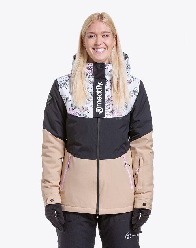 Dámska SNB & SKI bunda Meatfly Kirsten, Blossom White/Latte