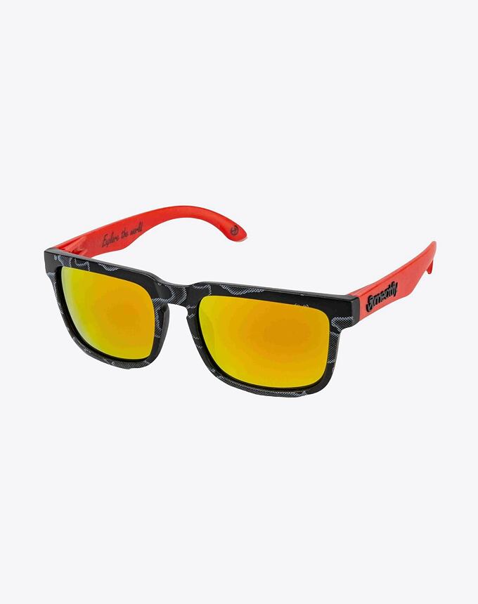 Slnečné okuliare Meatfly Memphis, Morph Black/Red