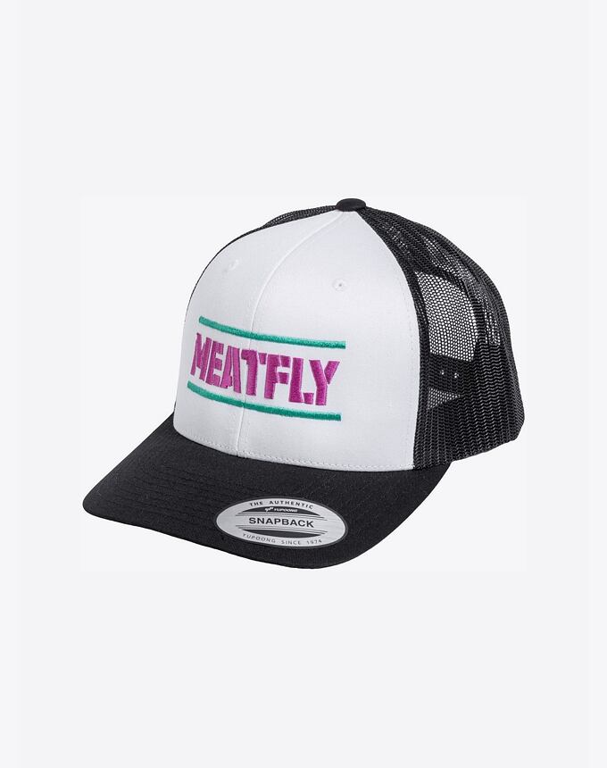 Šiltovka Meatfly Docker Trucker, White / Magenta