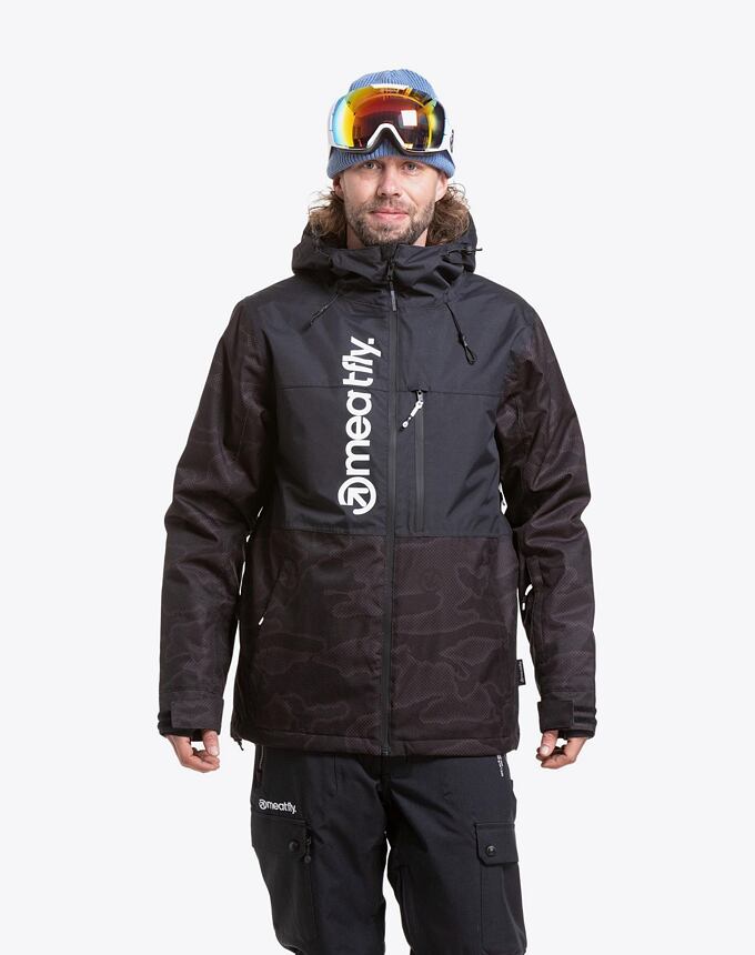 Pánska SNB & SKI bunda Meatfly Manifold, Morph Black