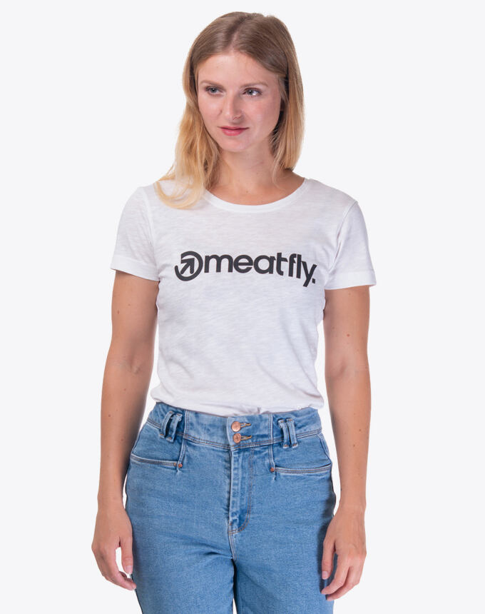Dámske tričko Meatfly Ladies MF Logo, B - White