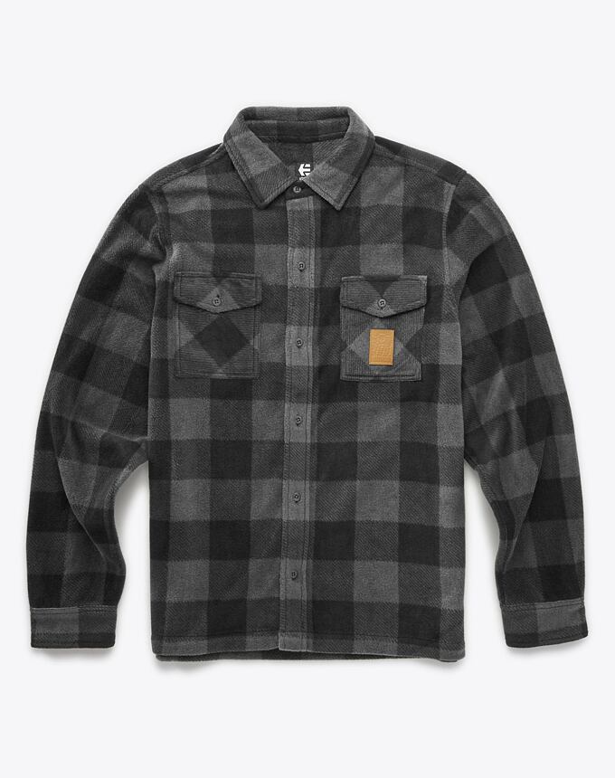 Pánska košeľa Etnies Woodsman Fleece, Charcoal