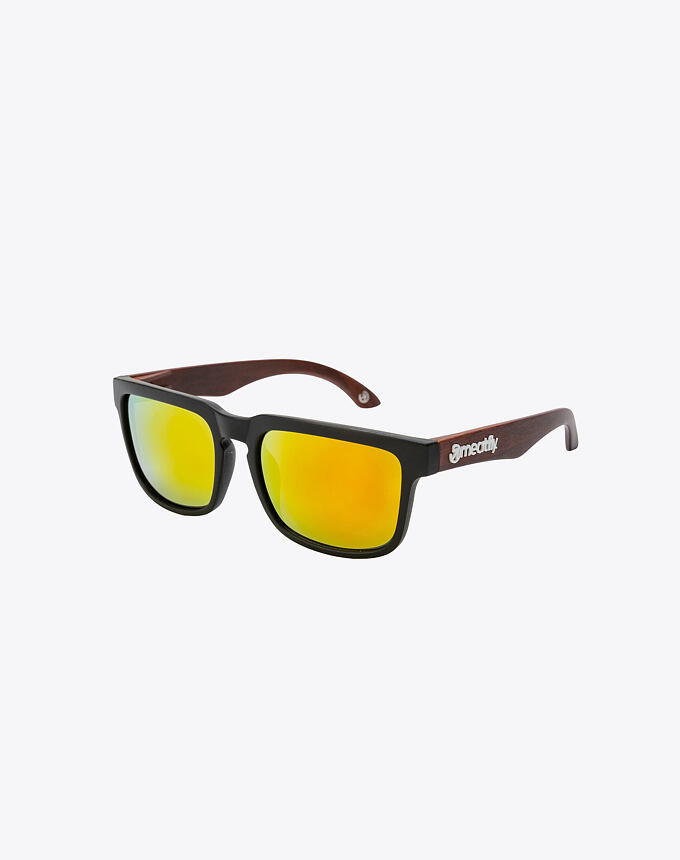 Slnečné okuliare Meatfly Memphis, Black, Dark Wood