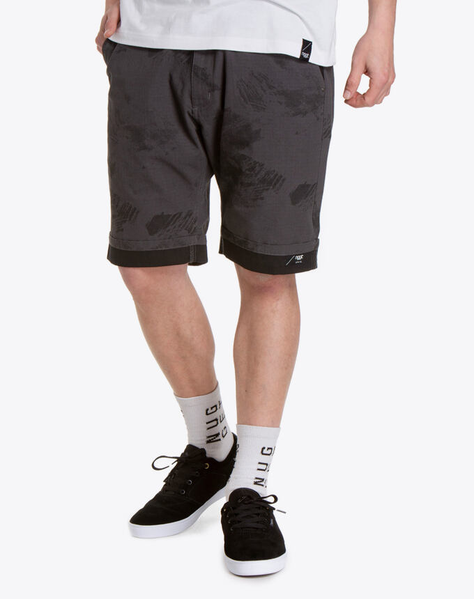 Pánske kraťasy Nugget Sergio, Grey Debris Ripstop/Black Ripstop