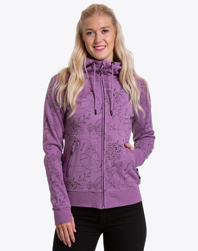Dámska technická mikina Meatfly Omni, Garden Purple