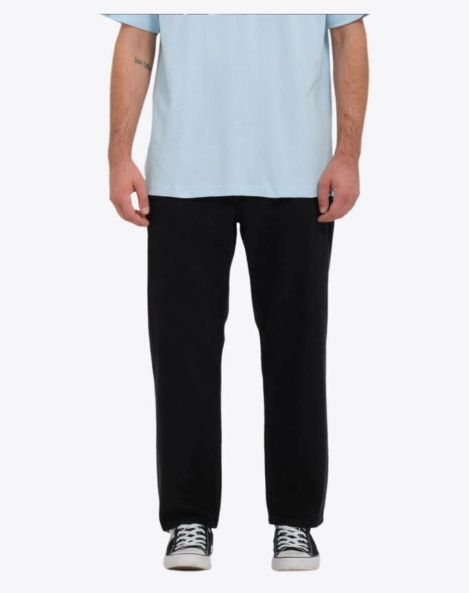 Pánske nohavice Volcom Modown Tapered Denim, Black