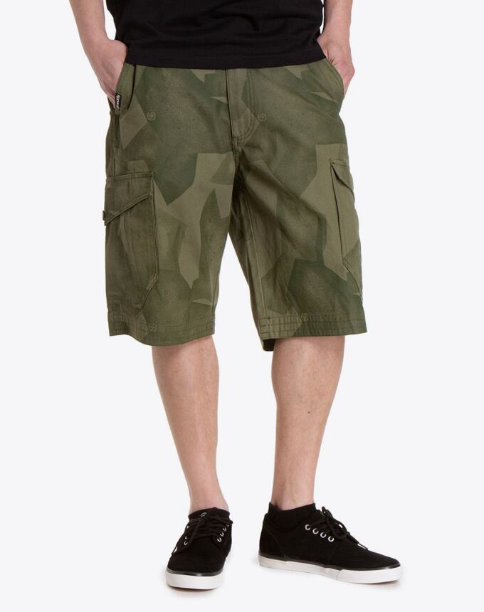 Pánske kraťasy Meatfly Icon, Olive Shade Mono