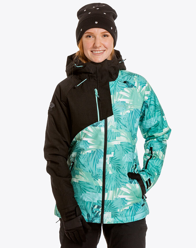 Dámska SNB & SKI bunda Meatfly Deborah, Black/Botanica Mint